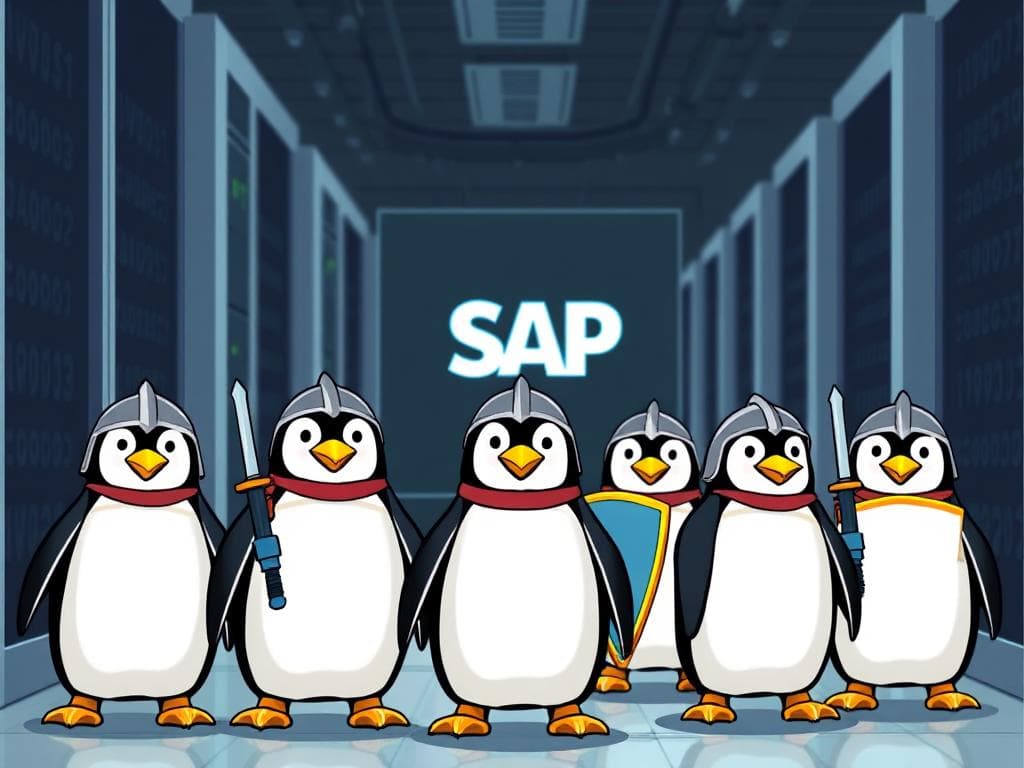 TUX defendiendo SAP HANA